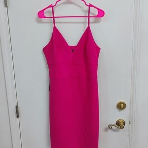 Elegant Pink Sleeveless Dress